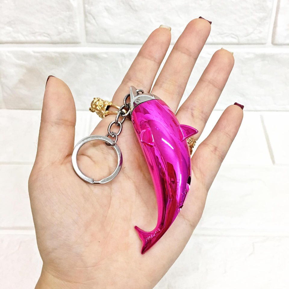 Hột-𝙌𝙪𝙚̣𝙩-𝘽𝙖̣̂𝙩-𝙇𝙪̛̉𝙖 hình cá heo ngặm móc khóa 2in1 có luôn cái móc khóa