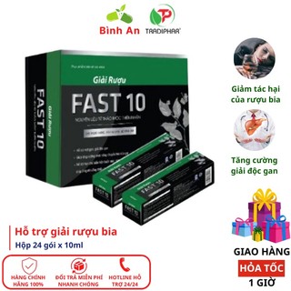 Giải Rượu Fast 10, hỗ trợ giảm các tác hại của rượu bia, tăng cường giải độc gan