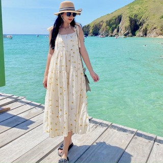 Váy Hoa Nhí Babydoll Form Rộng Đầm Dự Tiệc tiểu thư vintage kiểu ulzzang du lịch biển mùa hè thời trang Hiva Cloth Minho
