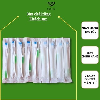 100 bộ bàn chải đánh răng dùng 1 lần cho nhà nghỉ, khách sạn, bàn chải răng du lịch cao cấp giá sỉ [ combo 100 bộ ]