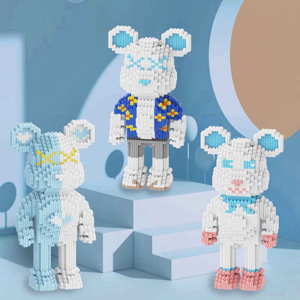 Đồ Chơi Lắp Ráp Hình Chú Gấu Violent Bears Nhỏ Dễ Thương Cho Bé Trai Và Gái