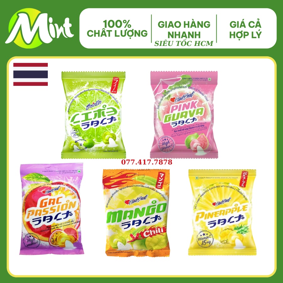 Kẹo THÁI LAN nhiều vị ( Chanh muối, Ôỉ Hồng muối, Chanh & Gấc muối, Xoài muối ớt, Dứa muối).Shop MINT MINT[Freeship SỈ &