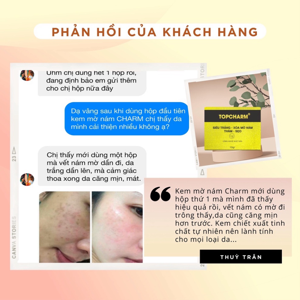 Kem Dưỡng Da Trắng Hồng CHAMIS - Giúp Làm Mờ Vết Thâm, Nám tàn nhang - tuýp 10g