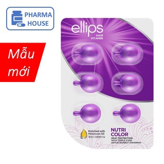 Ellips Nutri Color Serum Dưỡng Tóc Dành cho tóc nhuộm - Vỉ 6 viên