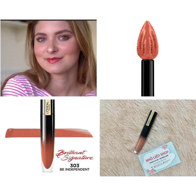 SON MÔI LOREAL BRILLIANT SIGNATURE SHINE CHÍNH HÃNG MỸ