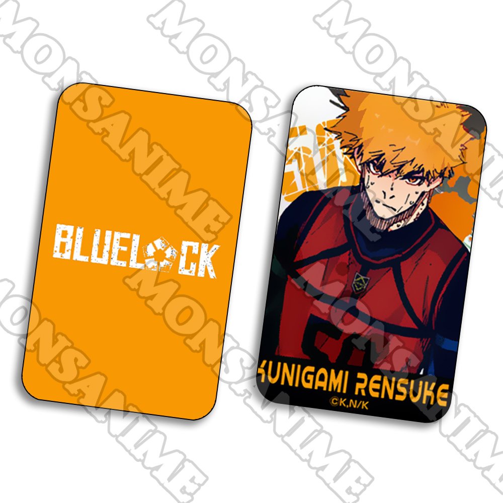 Ảnh card bo góc BLUE LOCK ver MỘT MÀU chibi manga thẻ bo viền 5*8cm sưu tầm xinh xắn