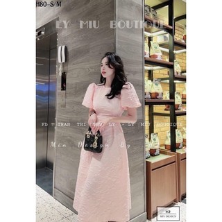 ĐẦM MIDI TAY BỒNG XỐP MỀM