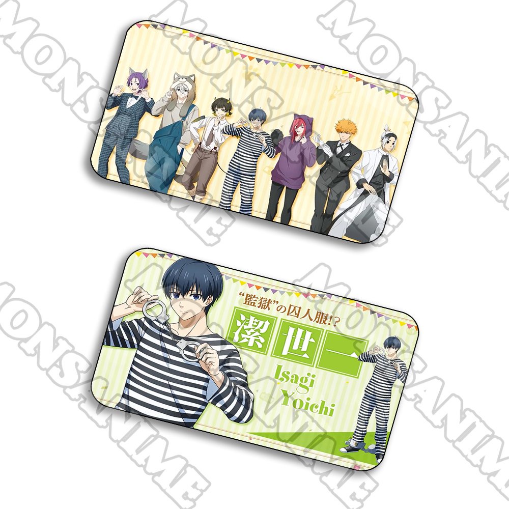Ảnh card bo góc BLUE LOCK ver COSPLAY chibi manga thẻ bo viền 5*8cm sưu tầm xinh xắn