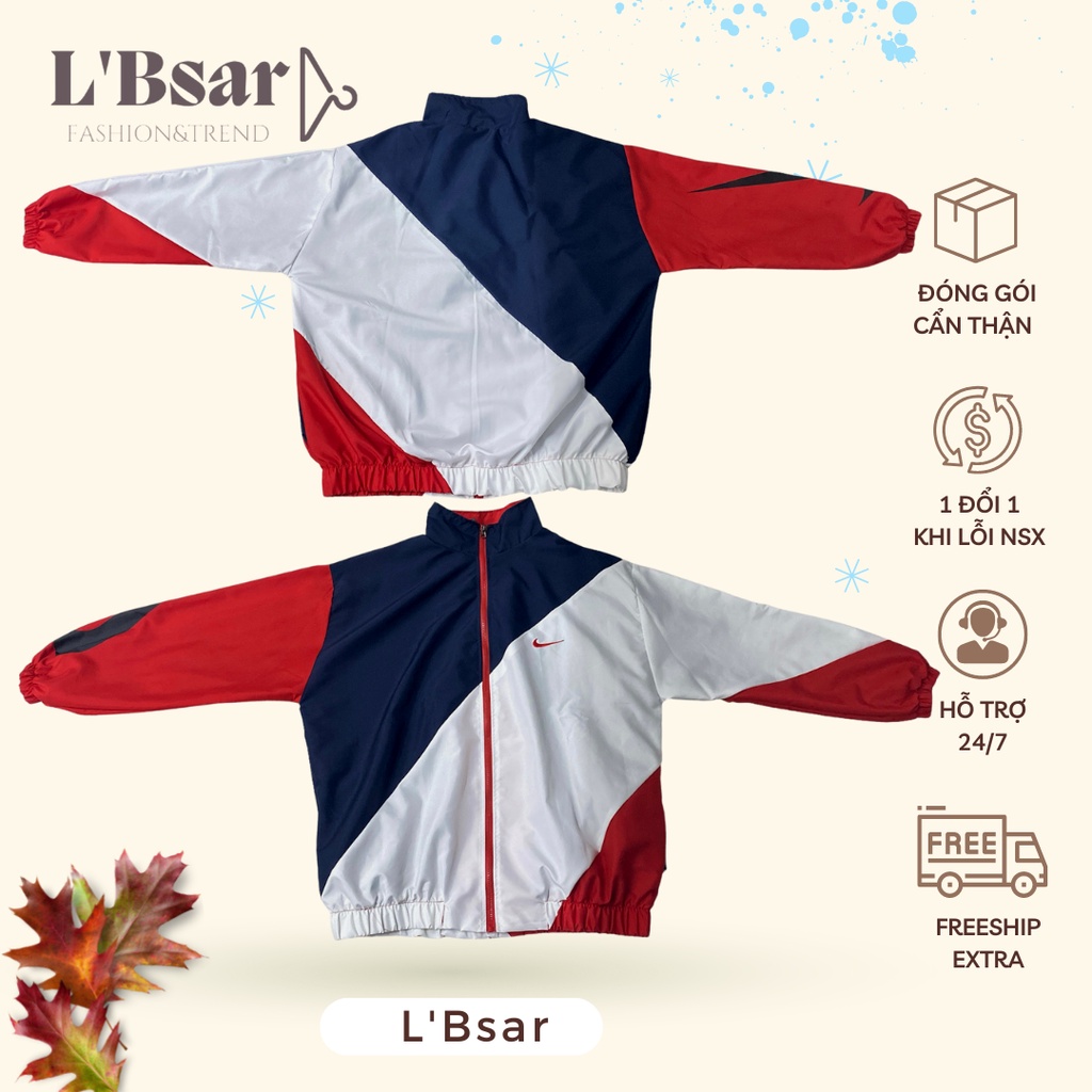 Áo Khoác Jacket Nike Vintage Vải Cao Cấp 2 Lớp Dày Dặn