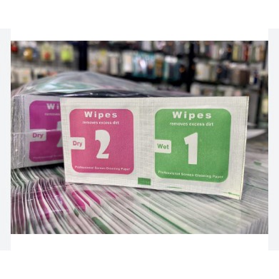 Combo 2 bộ Giấy lau màn hình điện thoại 1 ướt, 1 khô