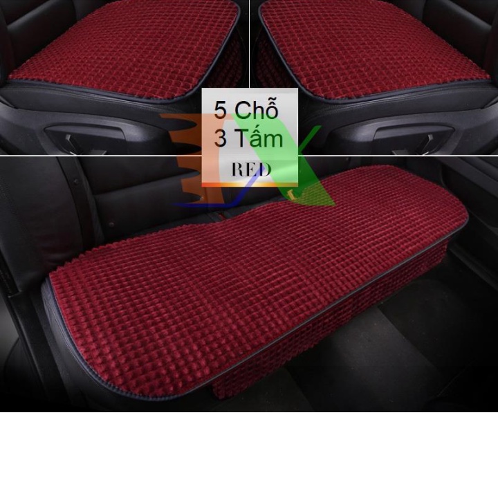 Miếng Lót ghế sau xe ô tô D09.3 3 chỗ, Đệm ghế sau xe hơi, Đệm ghế ô tô nhung nỉ cao cấp, Miếng lót ghế ấm áp êm ái
