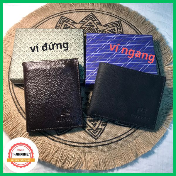Ví bóp nam dáng đứng, dáng ngang da bò cao cấp