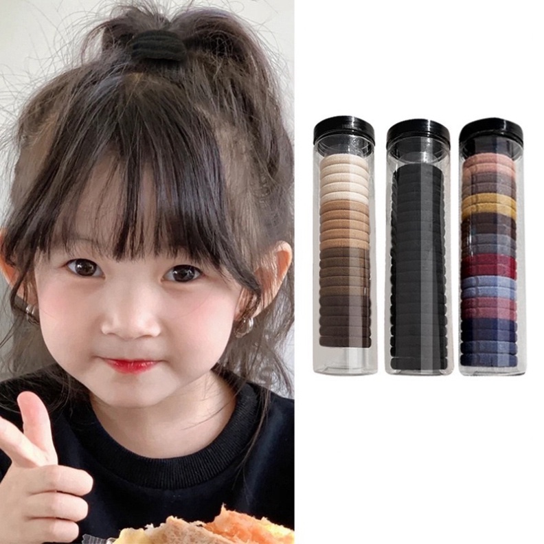 Ống 20 Dây Cột Tóc cao su đặc Màu Pastel trang điểm korea Cho Nữ nội y xanh - chất mát