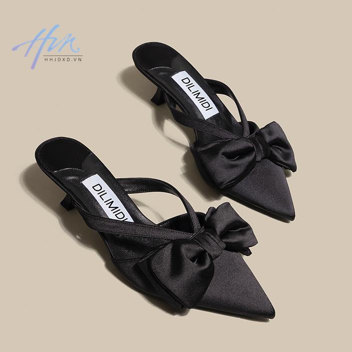 Hàng Mới Về Mới Dép Cao Gót Mũi Nhọn Đính Đá Thời Trang Mùa Xuân 2023 Dành Cho Nữ