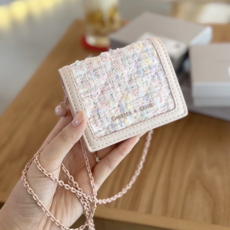 Túi Ví CK Da Chần Dây Xích Đeo Chéo