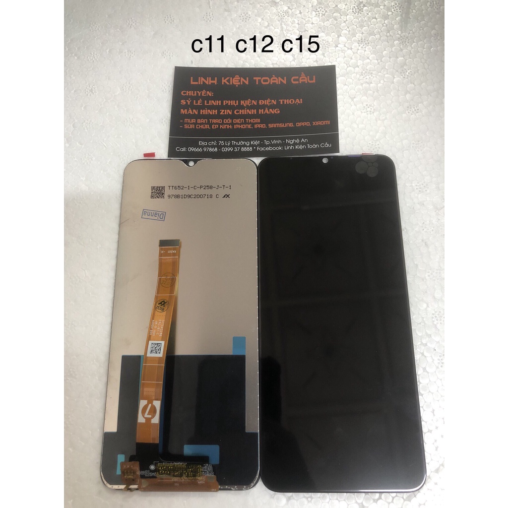 Màn oppo A16k / realme C11 / C12 / C15 / A15 / A15S New Full bộ màu đen Bảo hành 3 tháng Tặng kèm keo+tuavít+cườnglực+