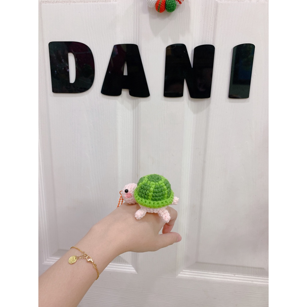 Móc khoá rùa len "Hẹn anh ở kiếp thứ 19"