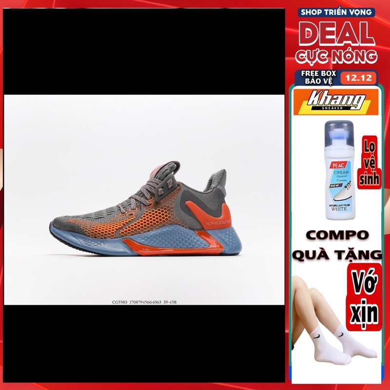 Giày Thể Thao Alpha Bounce Xám Cam | Best Quality