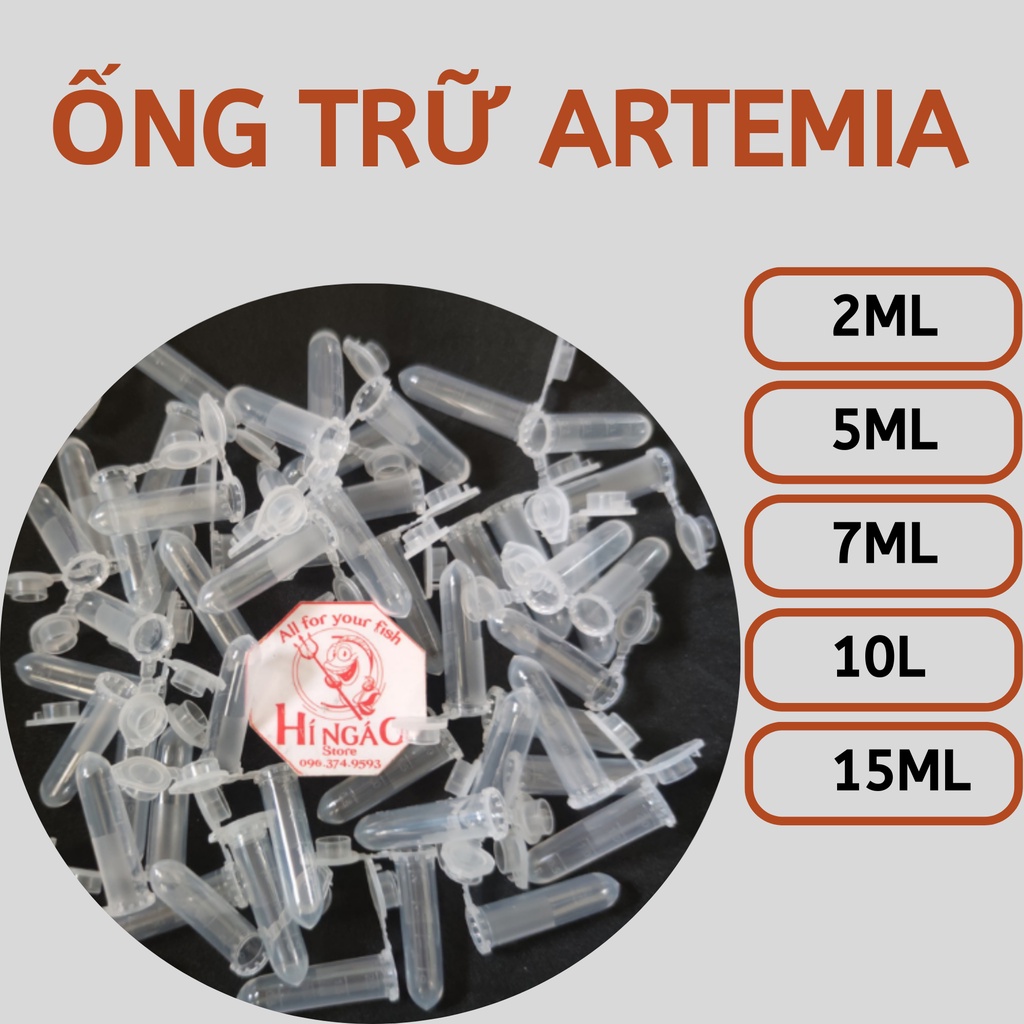 Ống Trữ Artemia 2ml, 5ml, 7ml, 10ml, 15ml - Phụ kiện cá cảnh | Hingaostore.