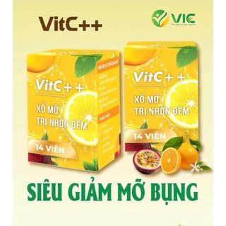 Viên xổ mỡ đêm Vitc++ xổ mỡ vành ruột dành cho người lờn giảm cân hộp 14 viên chính hãng