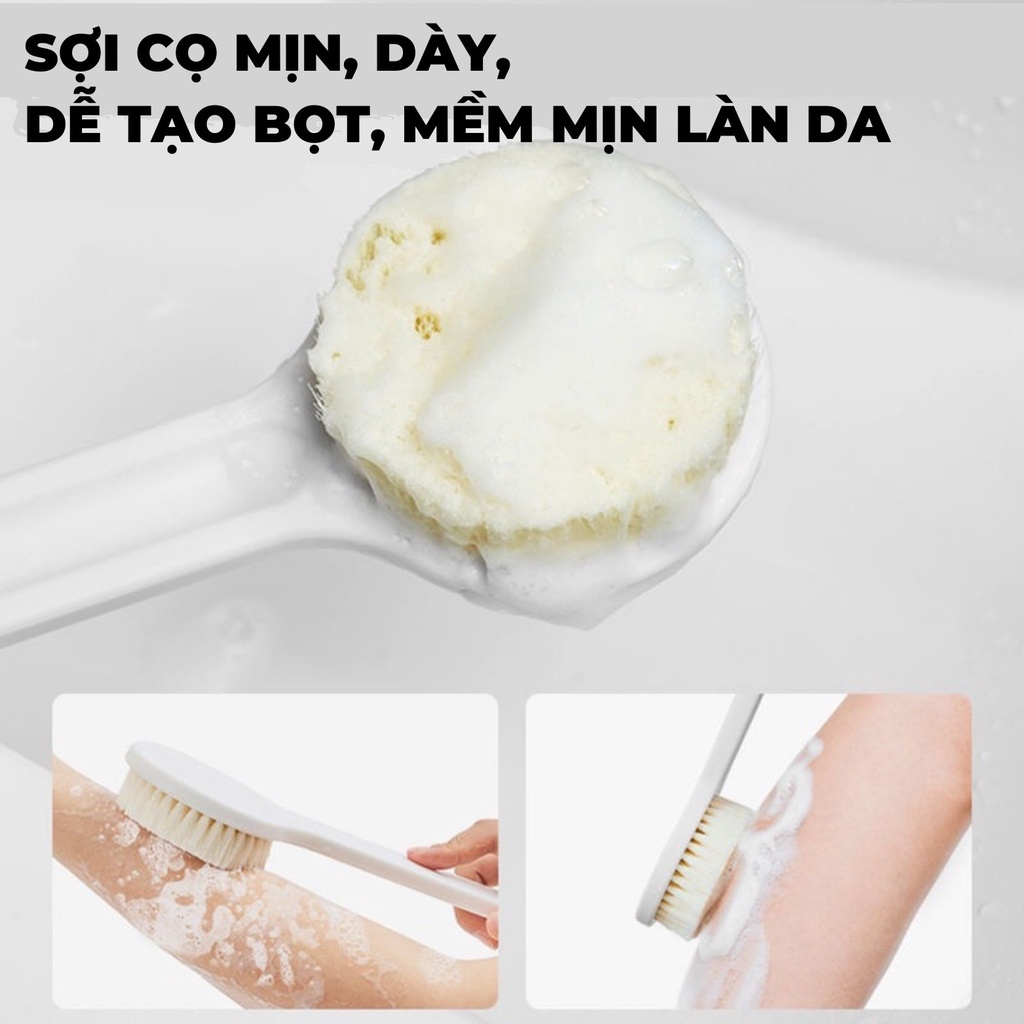 Bàn chải cọ lưng Muji, cây chà lưng xuất nhật size 37cm có hộp HF038