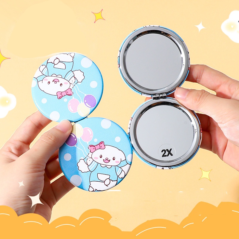 Gương gập trang điểm mini nhỏ xinh 2 mặt nhiều hình cute dễ thương