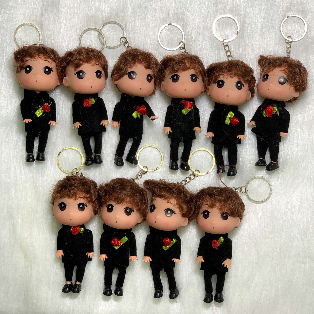 Móc Khóa Búp Bê Chibi Cao 10 cm Treo Túi Xách, Balo, Chìa Khoá Siêu Xinh