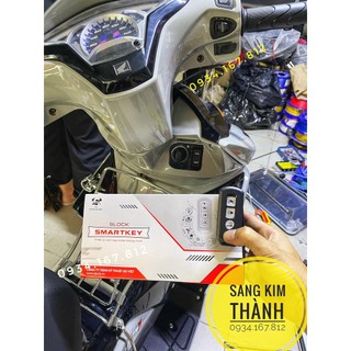 Bộ smartkey xe air blade slock remote 3 nút dùng ổ khóa smk honda chính hãng