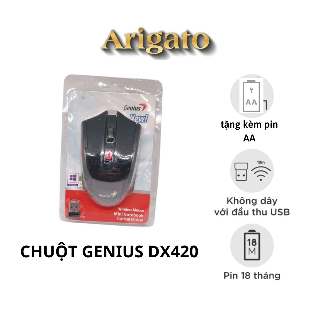 Chuột không dây, chuột máy tính GENIUS DX420- bảo hành 12 tháng