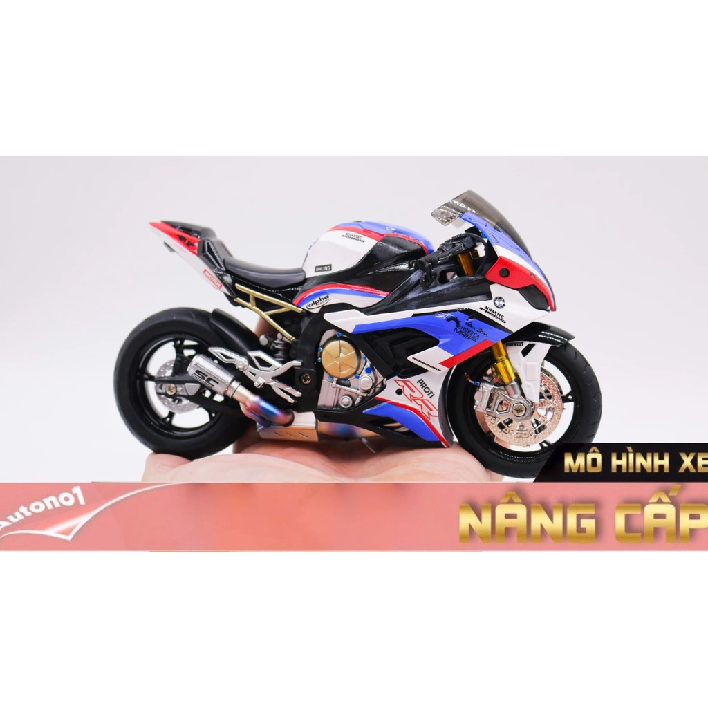 Mô hình xe độ BMW S1000RR 2020 1:12 Autono1 Alloy D160