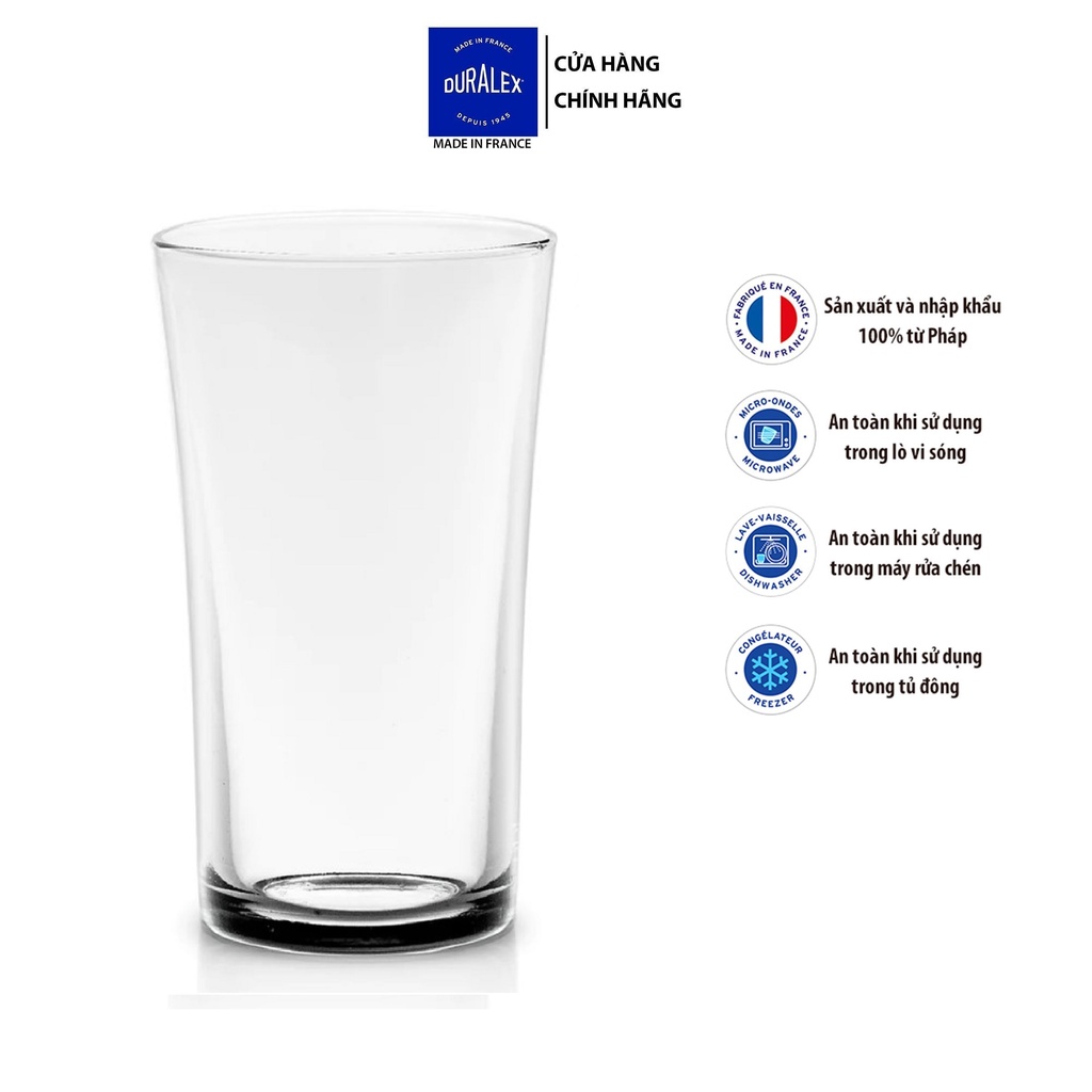 Bộ 6 ly D1012A Duralex - Lys trong Clear 280ml Thủy tinh cường lực cao cấp Pháp {Hàng chính hãng}