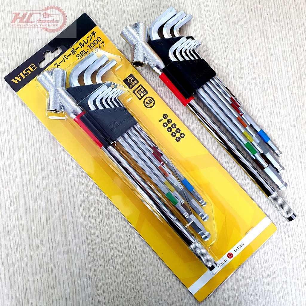 Bộ lục giác WISE SBL-1000 kèm tay công MADE IN JAPAN