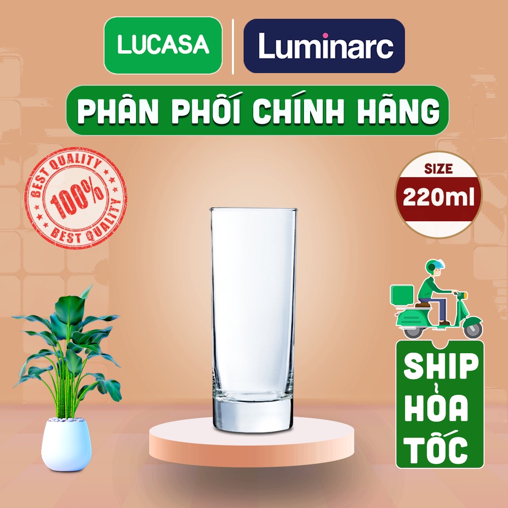 Ly Thủy Tinh Luminarc Islande 220ml - Loại Cao L6318 | Phân Phối Chính Hãng