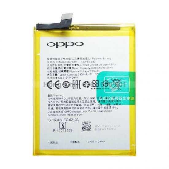 Pin Oppo A57 zin  chính hãng 2900mAh, Bảo hành 6 tháng