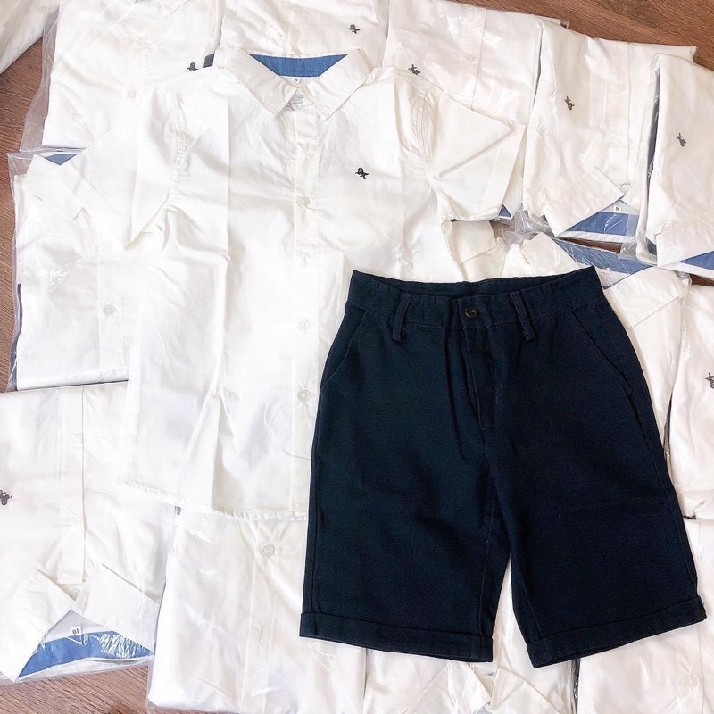 Set áo sơmi kèm quần kaki cho bé trai dòng đại size từ