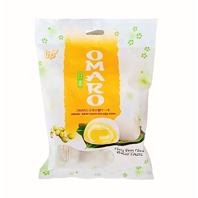 Gói 8 chiếc Bánh Mochi đậu xanh phủ dừa/Khoai môn Omaro ăn vặt