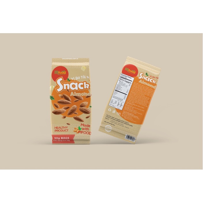 SNACK HẠNH NHÂN VỊ BƠ TỎI TÚI 20G