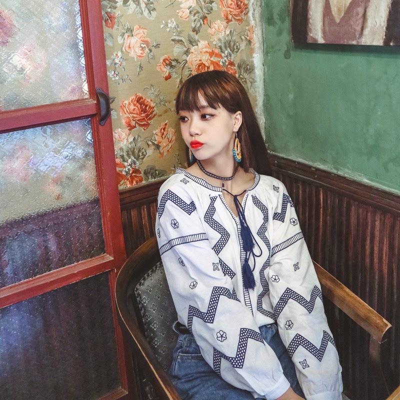 Áo Vintage Boho Thiên Du