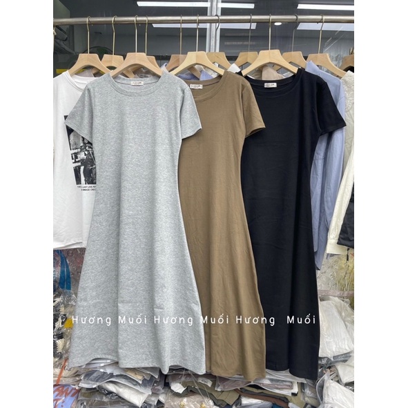 Váy thun trơn maxi - ảnh thật
