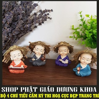 Combo 4 chú tiểu cầm kỳ thi họa rất đẹp