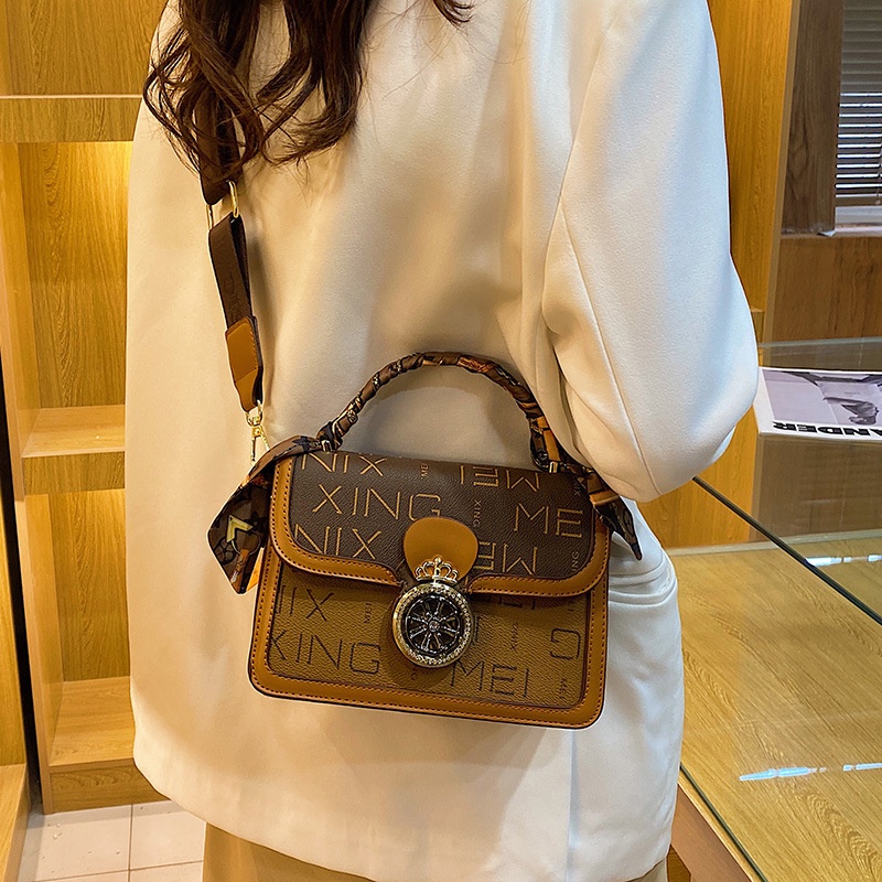 Túi xách nữ thời trang túi quai xách hàng quảng châu chất đẹp tặng kèm khăn