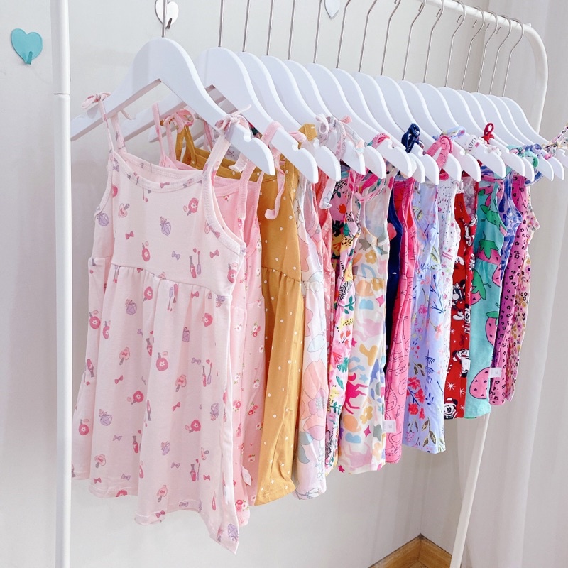 (8-20kg) Đầm Váy Hai Dây Hoạ Tiết Chất Cotton Xuất Dư - BẢNG 2