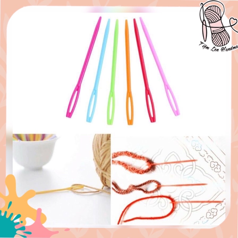 Kim nhựa khâu len set 2 cái