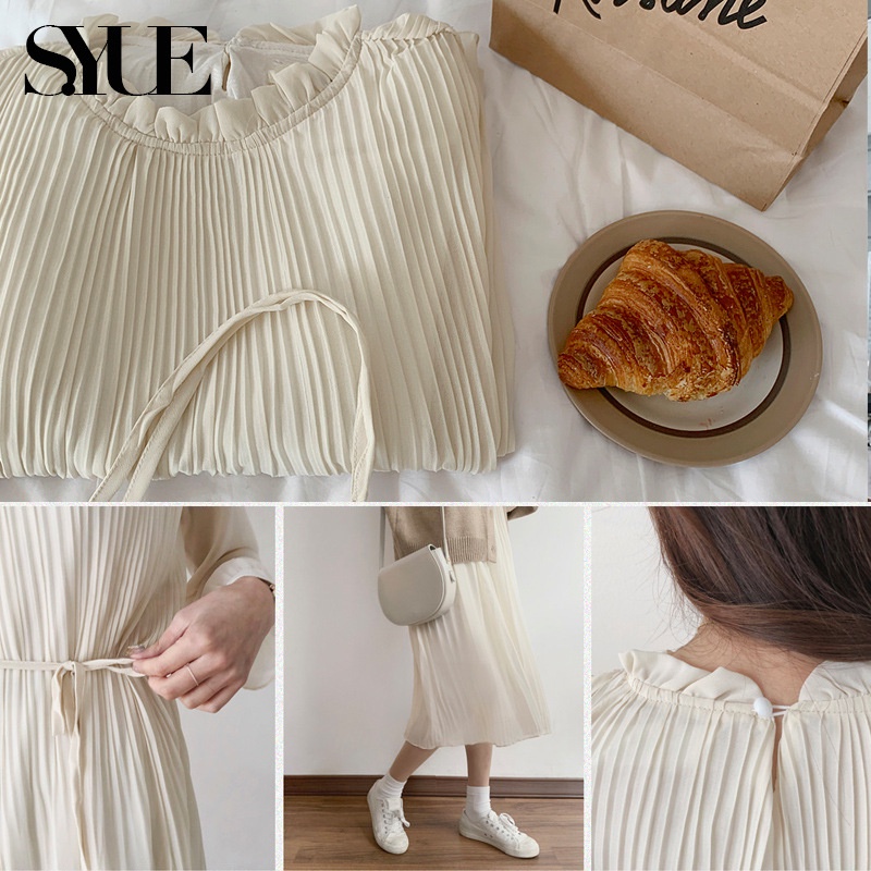 Đầm nữ dài tay nhẹ nhàng cho các nàng công sở