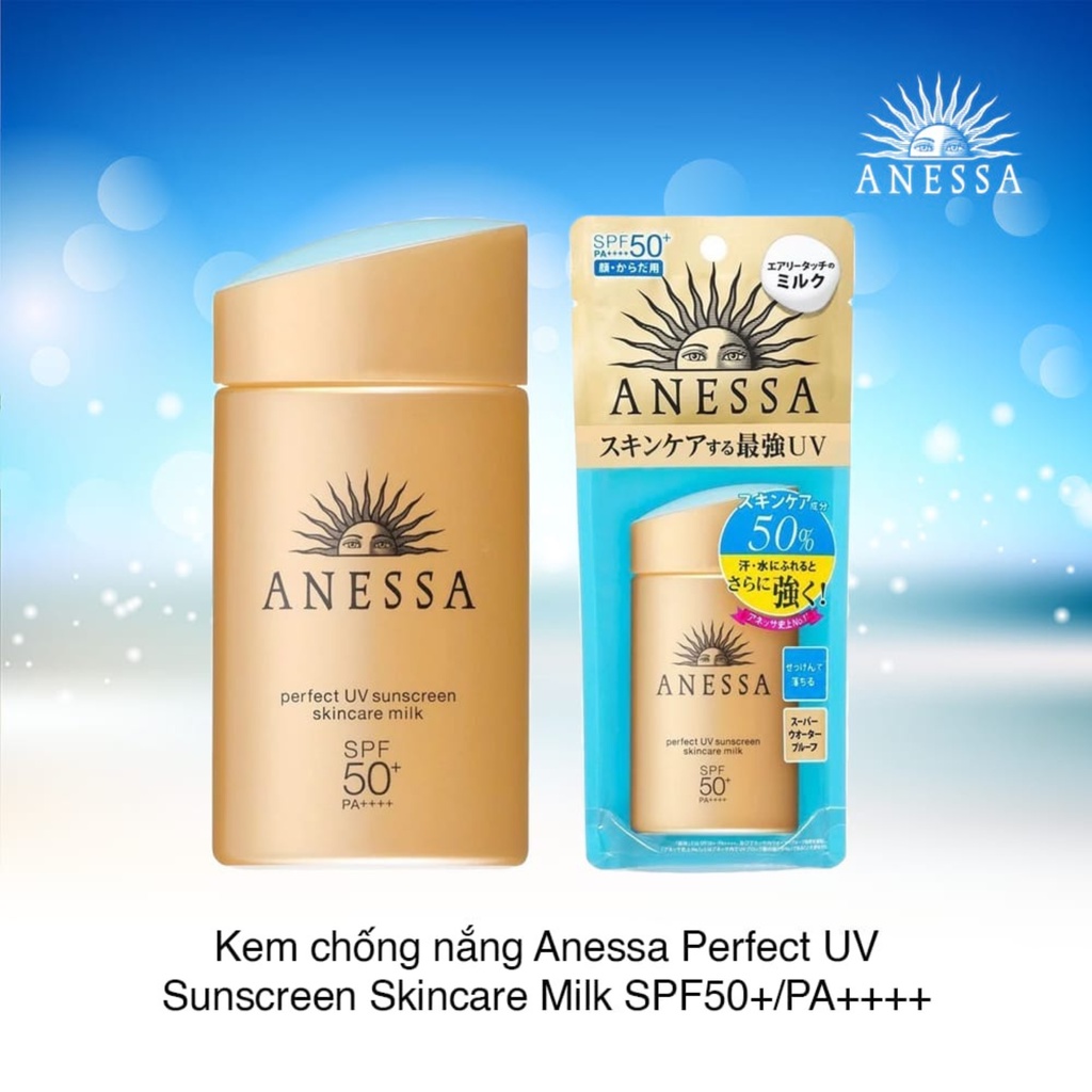 Kem Chống Nắng Anessa Perfect UV Sunscreen Skincare Milk SPF 50+ PA++