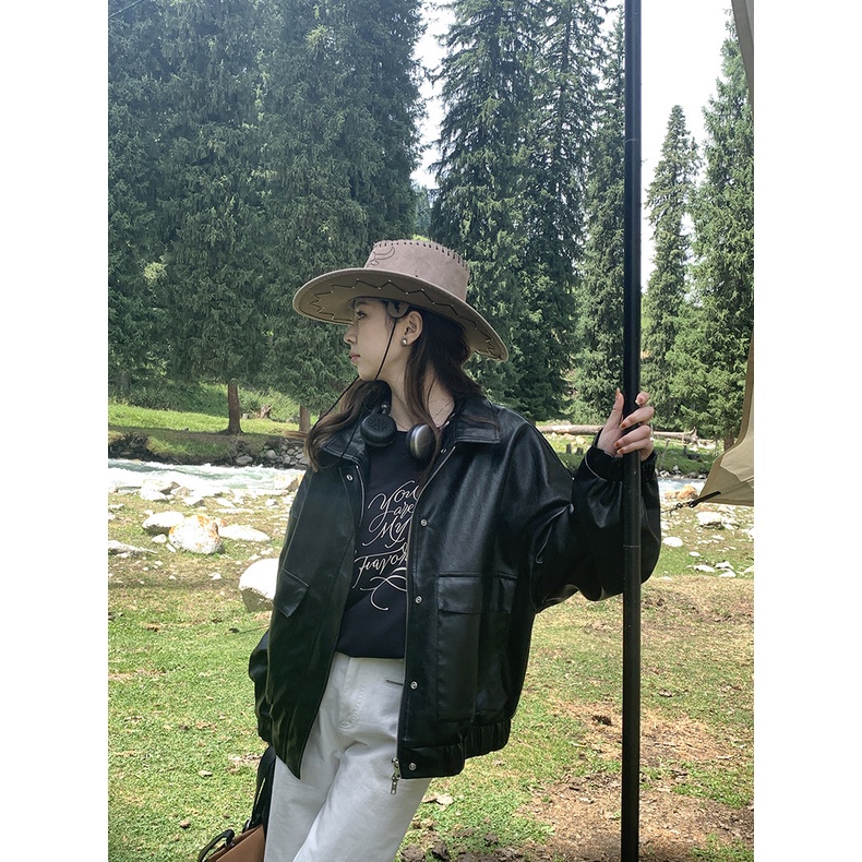 Áo thun nữ Dài tay Form rộng cổ tròn Basic Hàn Quốc Áo phông nữ Tay dài In chữ Cotton Cao cấp Thời trang