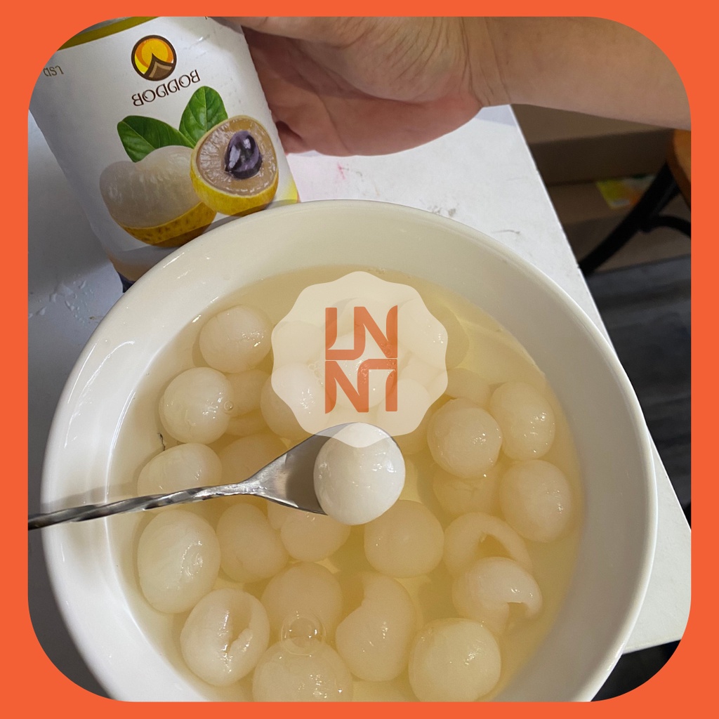 Nhãn Ngâm Đóng Lon Boddob Thái Lan - Lon 800g