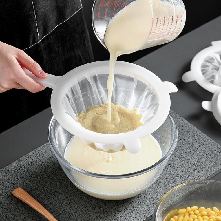Vợt Lọc Sữa Đậu Nành, Cà Phê, Nước Ép Hoa Quả, Sữa Hạt, Trà, Gia Vị Tiện Dụng, Lưới lọc Mịn Kích Thước 24x14cm