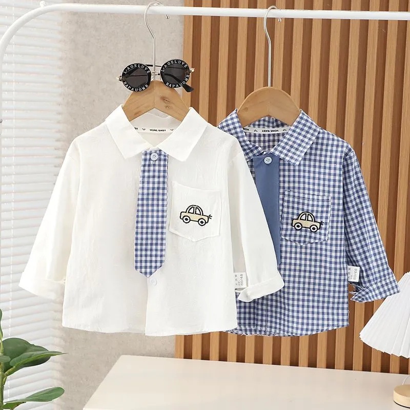 Áo Sơ Mi Họa Tiết Hoạt Hình Xinh Xắn Dành Cho Bé 0-5 Tuổi
