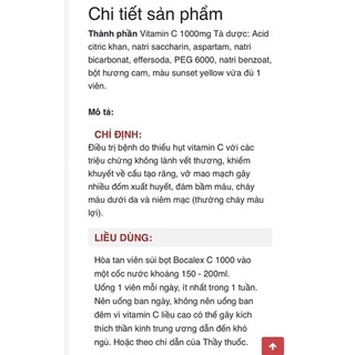 ( Bổ sung vitamin C1000) Bocalex típ 10v